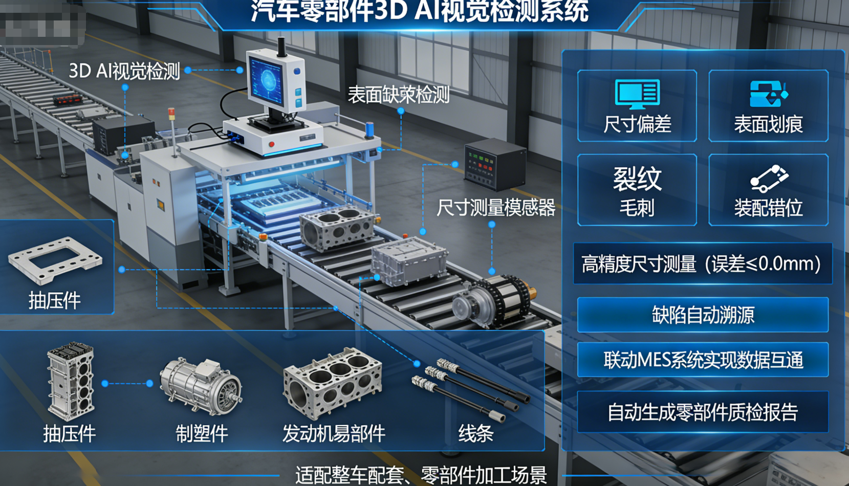 汽车零部件行业生产线在线AI智能质检解决